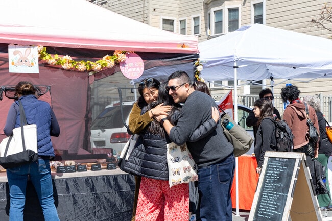 Downtown Berkeley Farmer's Market is a great gathering event for nearby residents.
