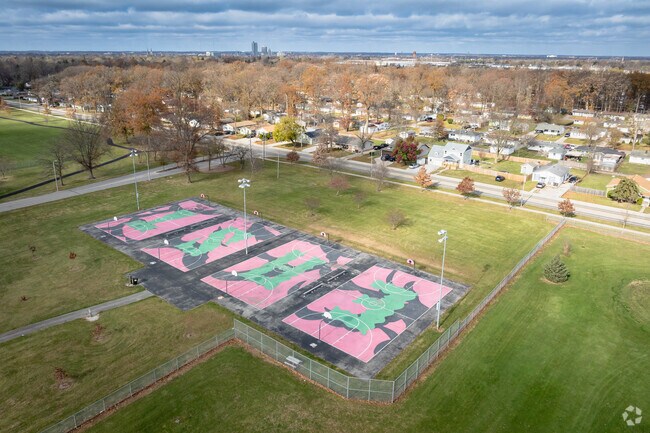 Rudisill Plaza sits between McMillen Park and downtown Fort Wayne.