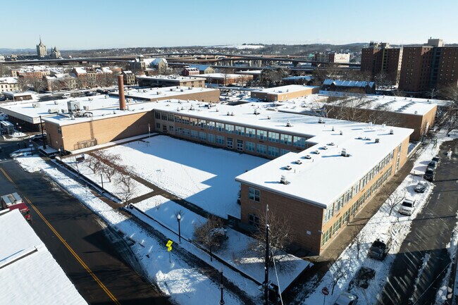 Giffen Memorial Elementary School from afar.