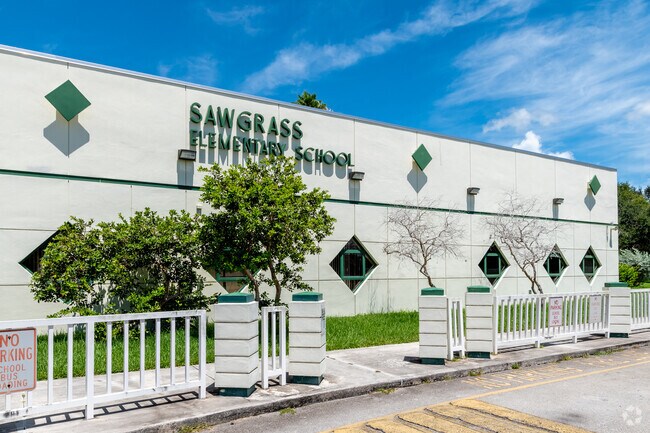 The Sawgrass Elementary School is near Plantation.