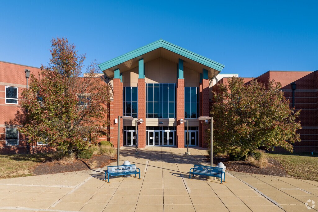 The front entrance of Timberland High School is an iconic symbol of the region.