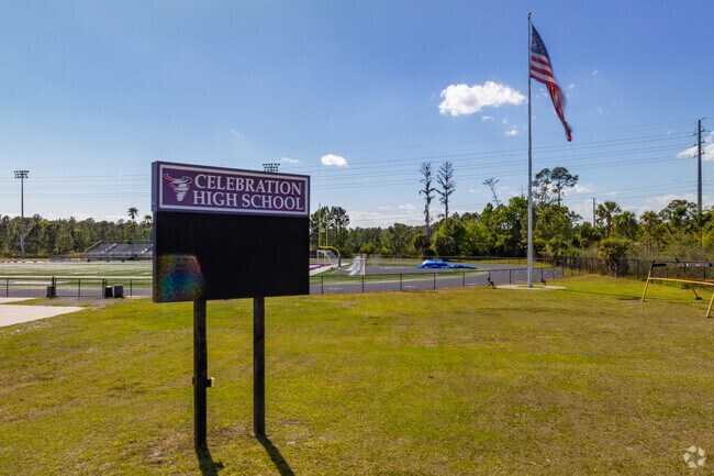 Celebration High School Entrance Information Sign