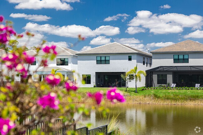 Colorful blooms are found throughout the Rivercreek community.