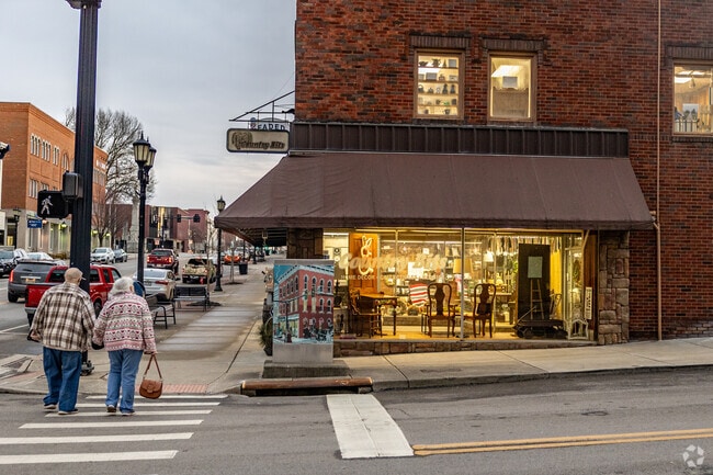 Historic downtown Cambridge features walkable streets and friendly shops.