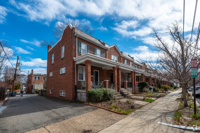 Brick row homes make up a significant portion of the Glover Park neighborhood.