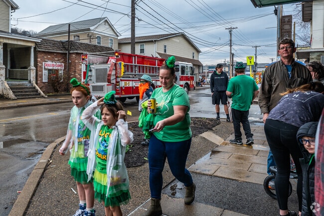 Locals gather for Monaca’s St. Patrick’s Day Parade, a highlight of the community.