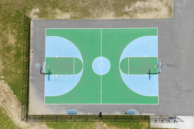 Nelson Place Elementary School students can enhance their basketball skills during recess.