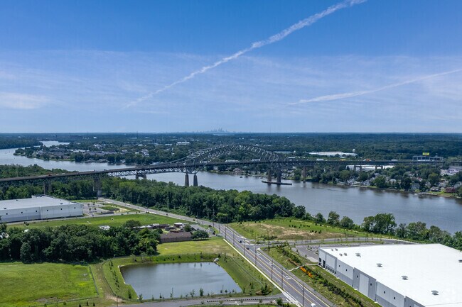 Take the turnpike bridge from Florence over to the Delaware River entering Bucks County, PA.