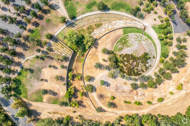 Mc Connell Arboretum & Botanical Gardens, in Bluffs, is a site to see from the air.
