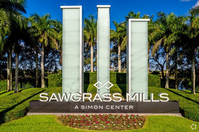 Sawgrass Mills Mall near Welleby offers outlet shopping, dining, and entertainment options.