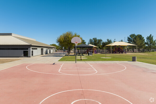 A basketball court is another option for recreation at Playa Del Rey Elementary School.