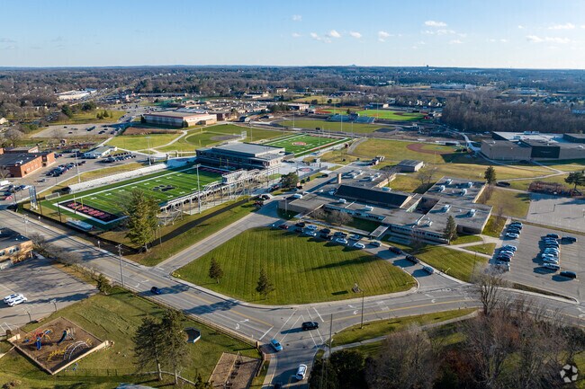 Brendel Elementary School is located next to Grand Blanc High School football stadium.