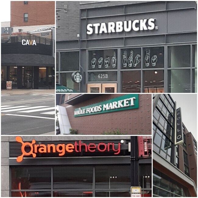 Many high end retail available