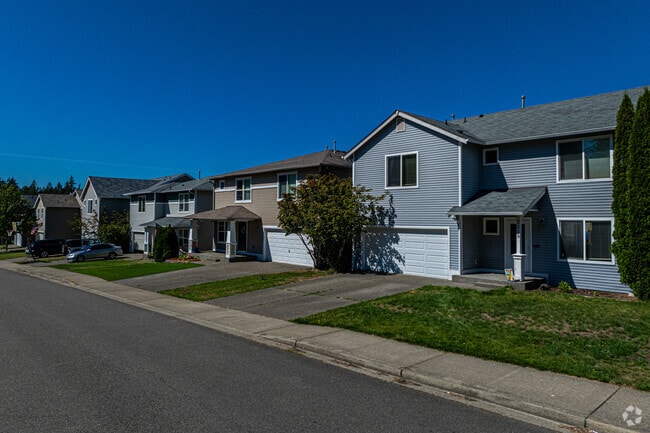 Beautiful homes line the streets of The Ridge neighborhood.