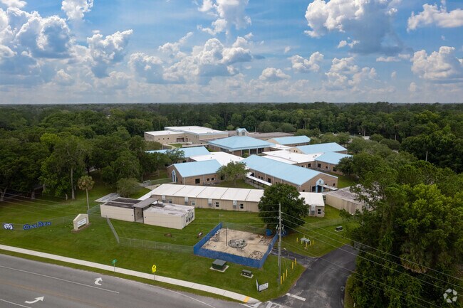 Aerial view of the Alice B. Landrum Middle School.