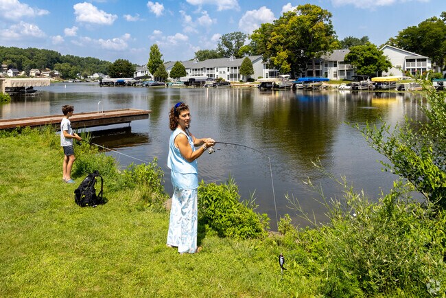 Huening Park is a popular Fox River fishing spot for Waterford locals.