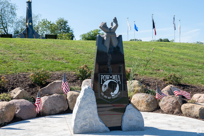 Plain Township Veterans Park near Washington Square honors those who have served their country.