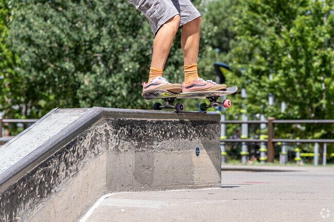 Kids have an open space to test their skating skills at Bushmaster Park in Flagstaff.