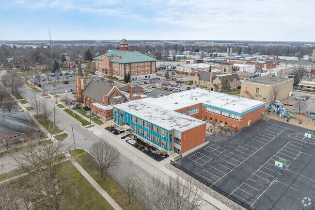 Aerial view of St. Joseph Catholic School.