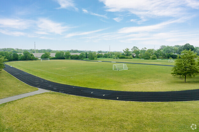 Eisenhower Park is located right outside the school grounds.