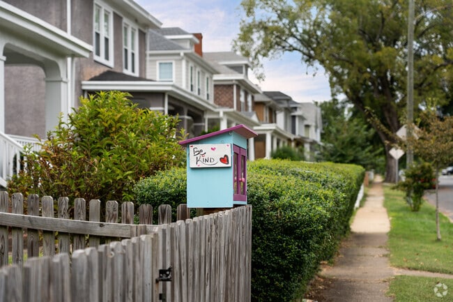 A free little library in the Edgewood neighborhood.