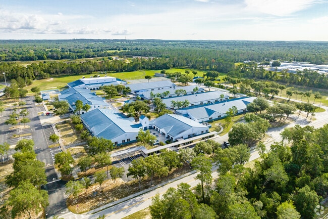 West Hernando Middle is known for having the bright blue metal roof in Brooksville.