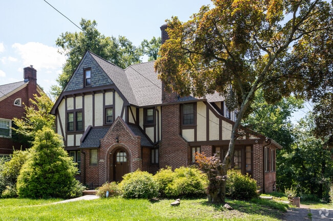 There are Tudor style homes in the Cadwalader & Hillcrest neighborhood.