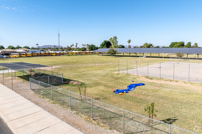 The sports field offers many activities at H. L. Suverkrup Elementary School.