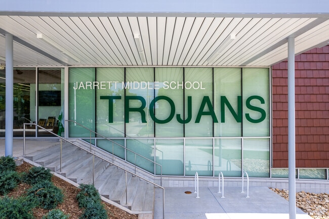 The Jarrett Middle School mascot is the Trojans.
