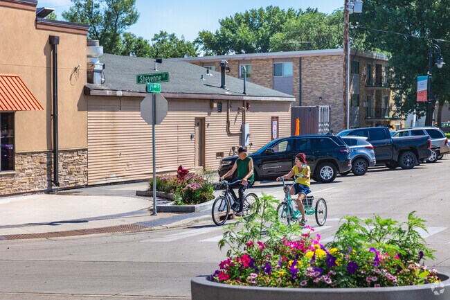 Take a ride down Sheyenne St. near Sommerset and explore the local businesses.