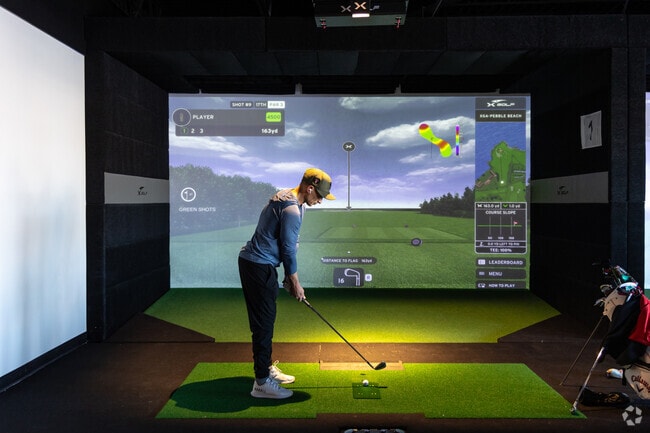 You can practice your golf swing at X-Golf in Rock Hill