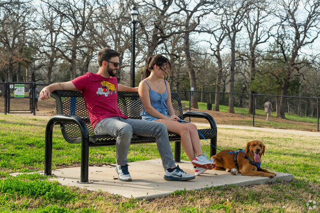 Dog owners in Mansfield enjoy spending time at Mans Best Field Dog Park.