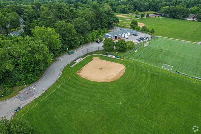 Well maintained athletic fields at Sprague Elementary School in Wellesley.
