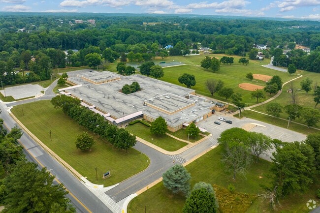 Pikesville Middle School in Pikesville has a large campus with several athletic fields.