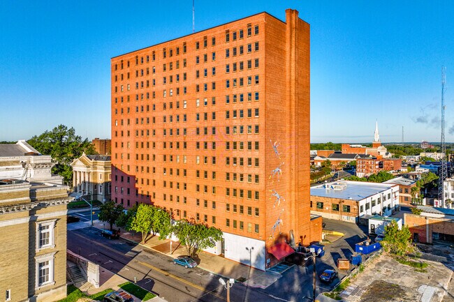 Residents enjoy skyline views from Fairmont Apartments in Downtown Riverfront.