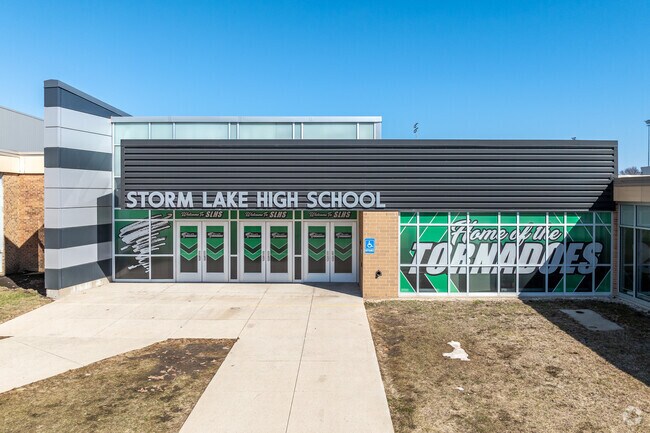 Storm Lake High School's mascot is the Tornadoes.
