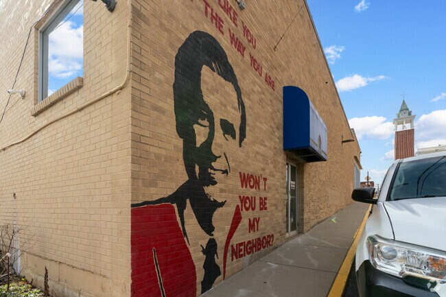 James Moseman's mural welcomes everyone to Marion, known as the 