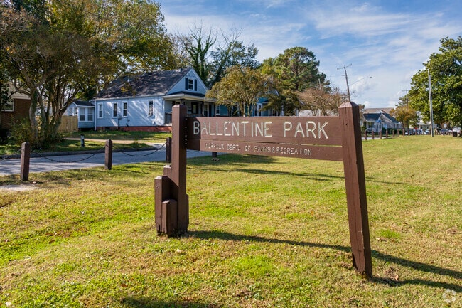 The Ballentine Park has a playground and fitness equipment in the heart of the neighborhood.