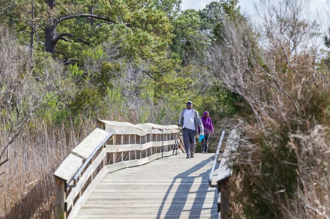 Georgetown locals love to fish the waterways at the scenic Morgan Park.