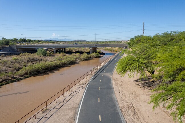 The Loop connects to the Santa Cruz River Walk in Midvale Park.