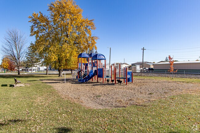 Jesup's Land-O-Corn Park offers a fun playground where kids can climb and explore.