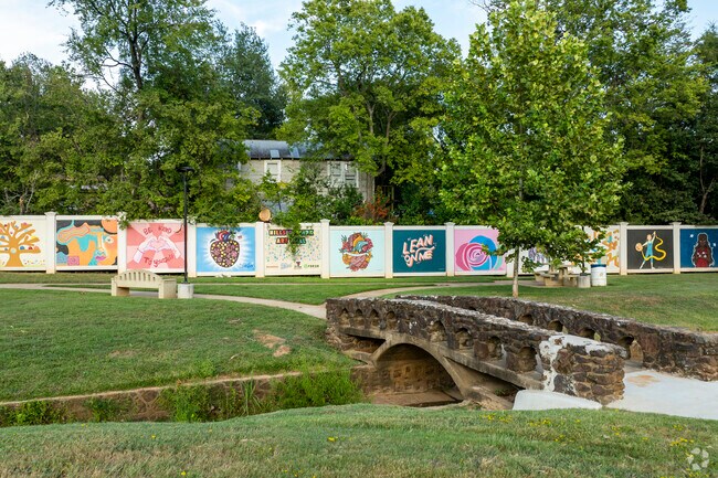 Enjoy the murals at Hillside Park in Midtown Tyler.