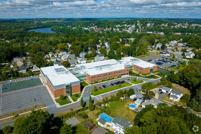 Close to the Bradford neighborhood homes lies the 
Caleb Dustin Hunking School campus.