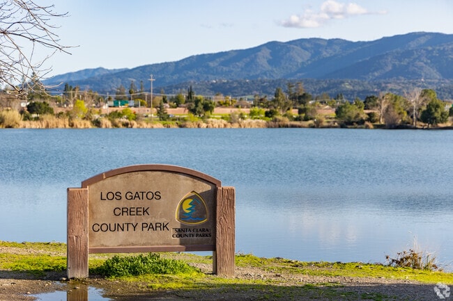 Walk along the waterfront at Los Gatos Creek County Park in the Cambrian neighborhood.