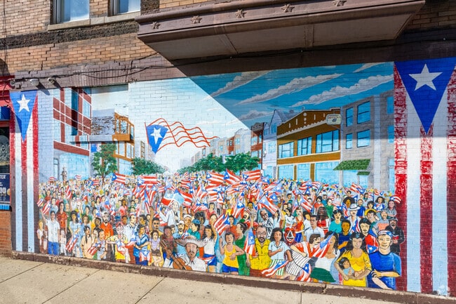 The Humboldt Park neighborhood has many colorful murals to admire.