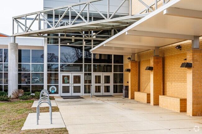 Paisley IB Magnet School's entrance is welcoming and inviting.