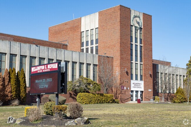 Wellington C Mepham High School in No Bellmore has about 1300 students enrolled.