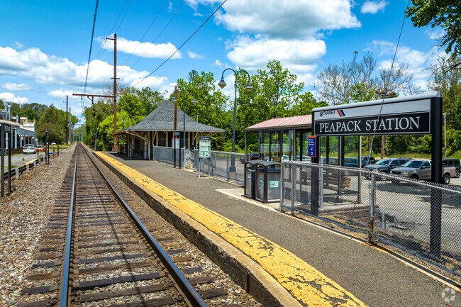 Peapack and Gladstone's Peapack Station offers a direct commute to NY Penn Station via Newark.