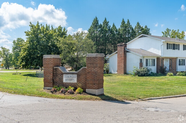 The entrance to the Teakwood Heights subdivision is located off Sunbury Road.