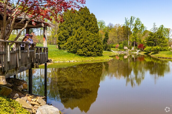 Kemp Mill residents rave about the views from the Japanese Tea House at Brookside Gardens.
